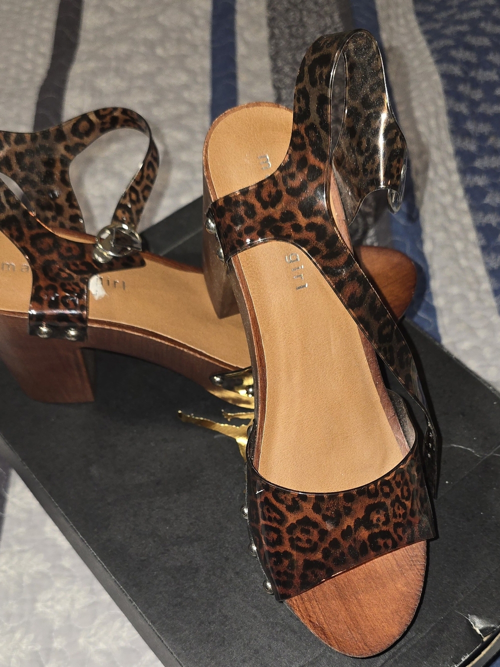 Madden Girl Leopard Print Platform Block Heel Sandals